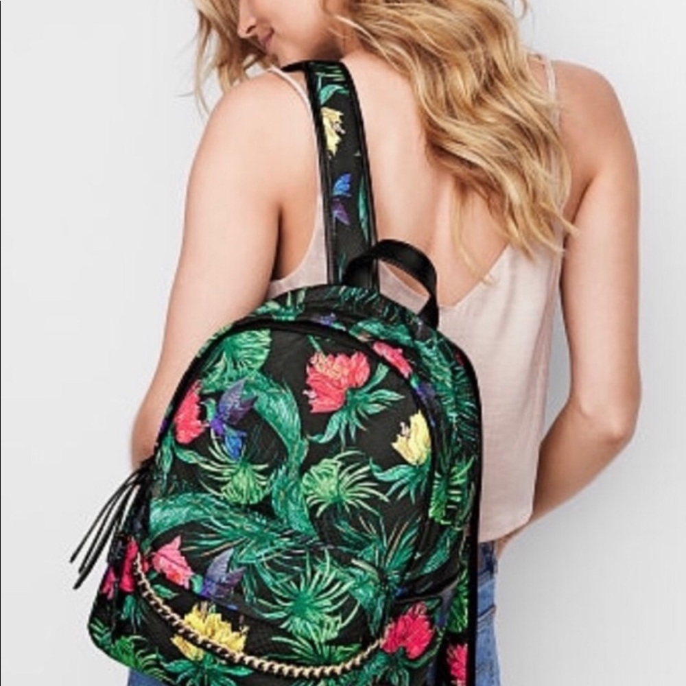 New Victoria Secret Green Hot Tropic City Bookbag